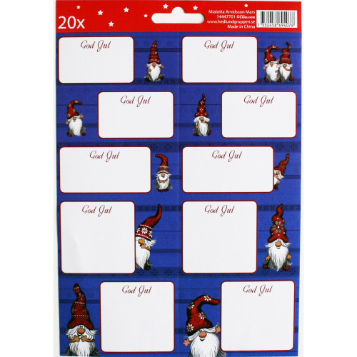 christmas sticker labels tomte nordic gnome nisse scandinavianshoppe