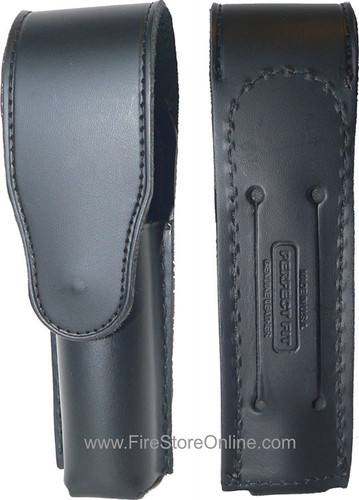 Leather Flashlight Holder (PLAIN BLACK 305L) w/Hidden Snap