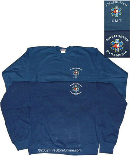 Firefighter/EMT or Firefighter/Paramedic Embroidered Sweatshirt