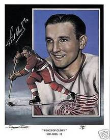 Sid Abel Autographed Detroit Red Wings 11x14 Lithograph - Detroit City ...