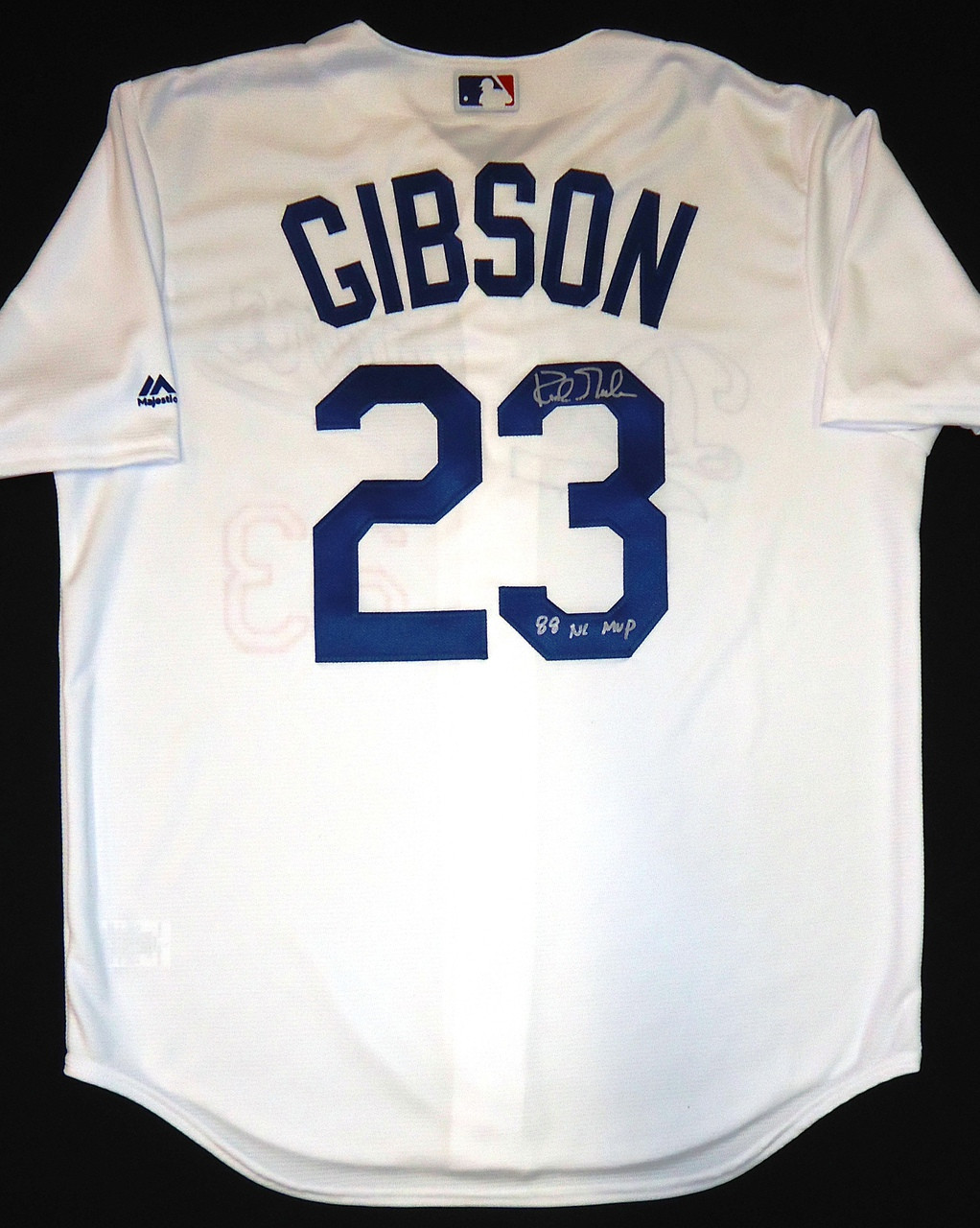 Kirk Gibson Autographed LA Dodgers Home Jersey Inscribed 