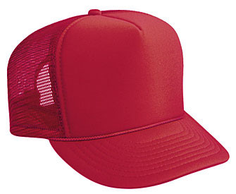 SOLID RED MESH Trucker hat mesh hat - Blank Plain Trucker Hats