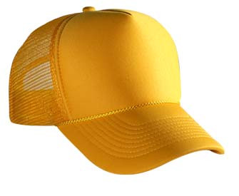 SOLID YELLOW Trucker hat mesh hat - Blank Plain Trucker Hats