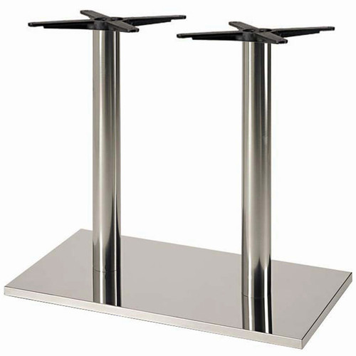 Verona stainless steel table base rectangular round