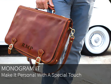 Briefcase Leather Monogrammed Personalized Briefcases 1 2 3 4 5 Previous Next Leather Briefcases Messenger Bags