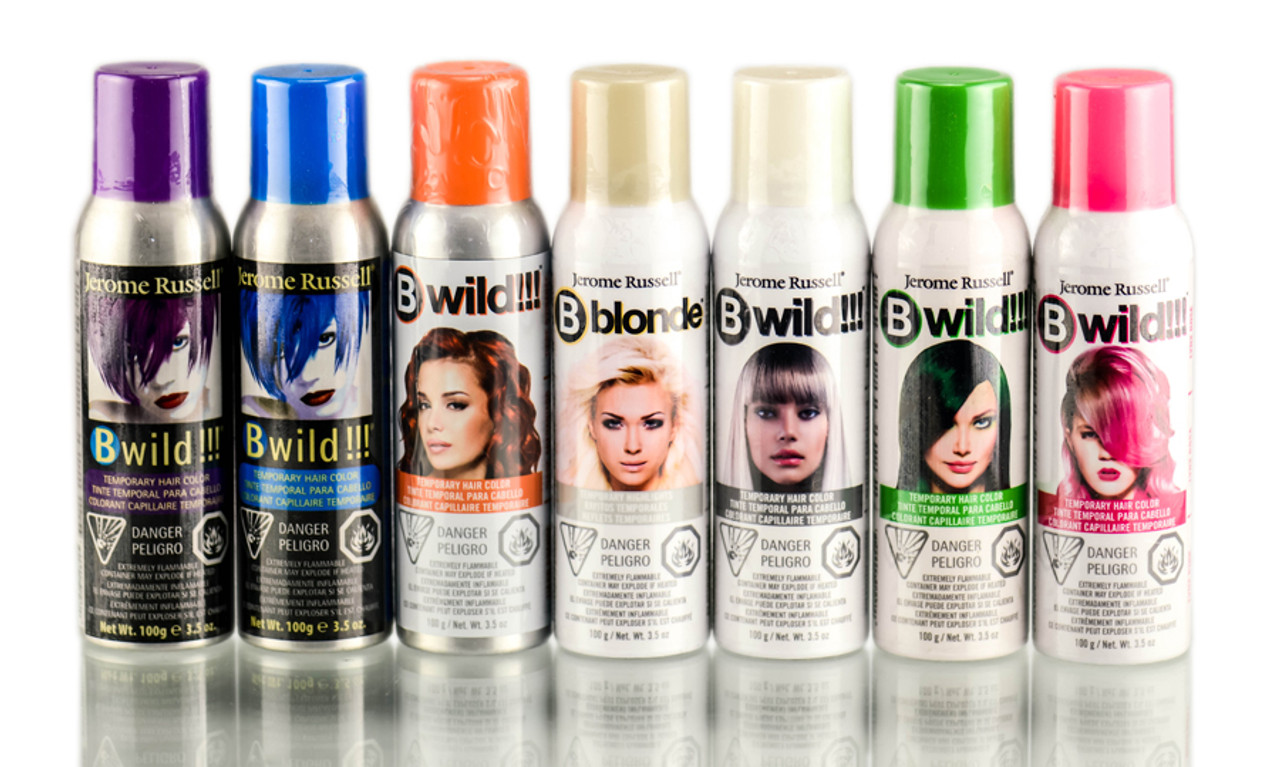8. Jerome Russell B Wild Temporary Hair Color Spray in Pink and Blue - wide 4