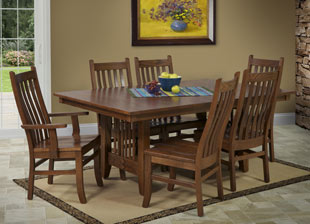 Wooden Dining Table and Charis Set