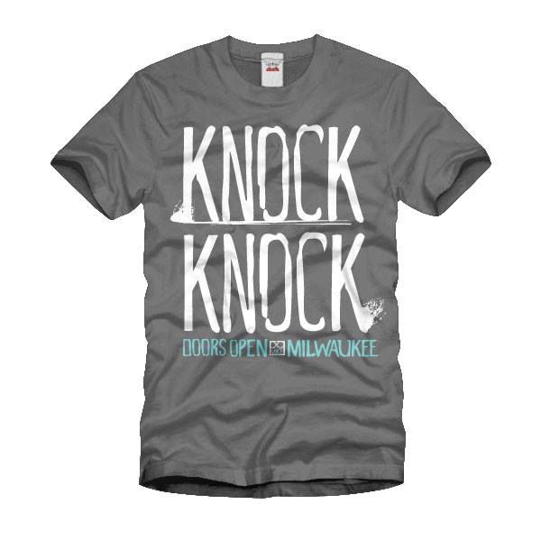 Doors Open Milwaukee Knock Knock t-shirt