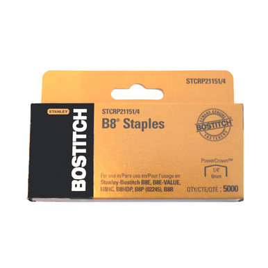 Bostitch Staples For B-8 Stapler STCRP2115 1/4"