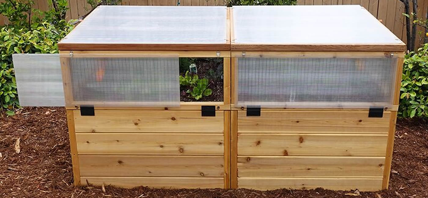 3' x 6' Raised Garden Bed Mini Greenhouse Kit | Eartheasy.com