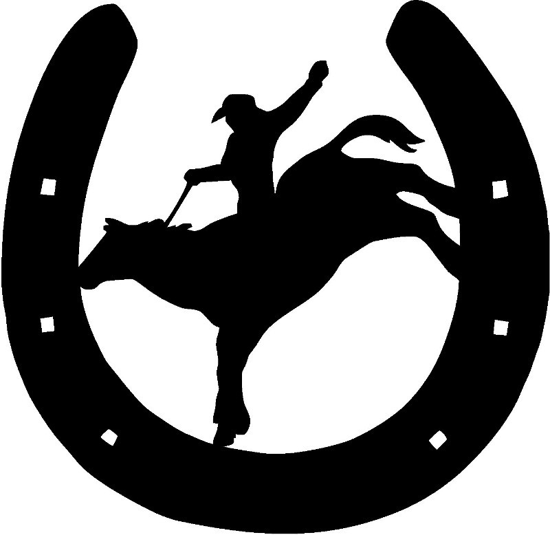 Horse Shoe Cowboy Decal