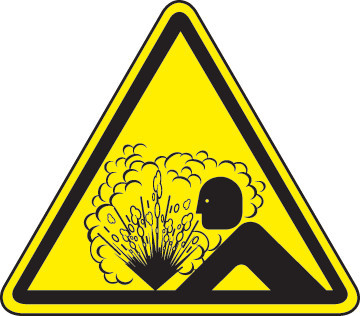 Risk Of Explosion Hazard (ISO Triangle Hazard Symbol)
