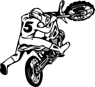 High Flying Trick Dirt Bike Decal high flying trick cycle decal dirtbike decal
