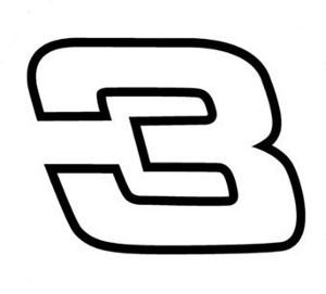 Number 3 Racing Decal