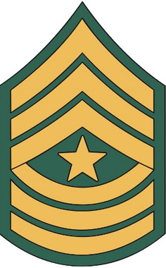 Army Sergeants Major Rank Decal