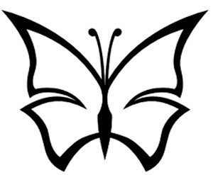 butterfly outline decal