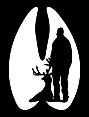 Deer Track Hunter Decal #1