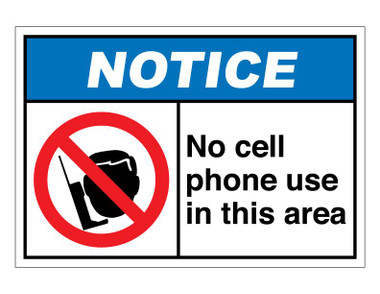 no cell phone use sign