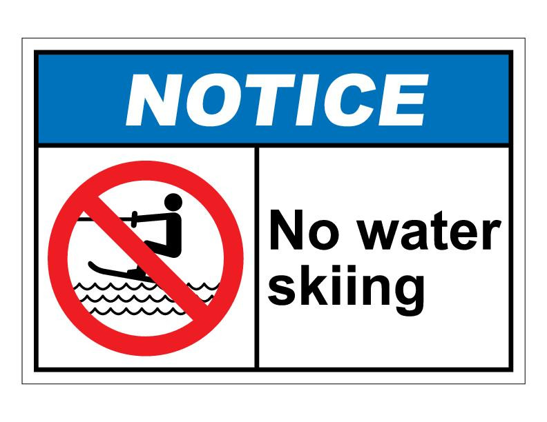 ANSI Notice No Water Skiing