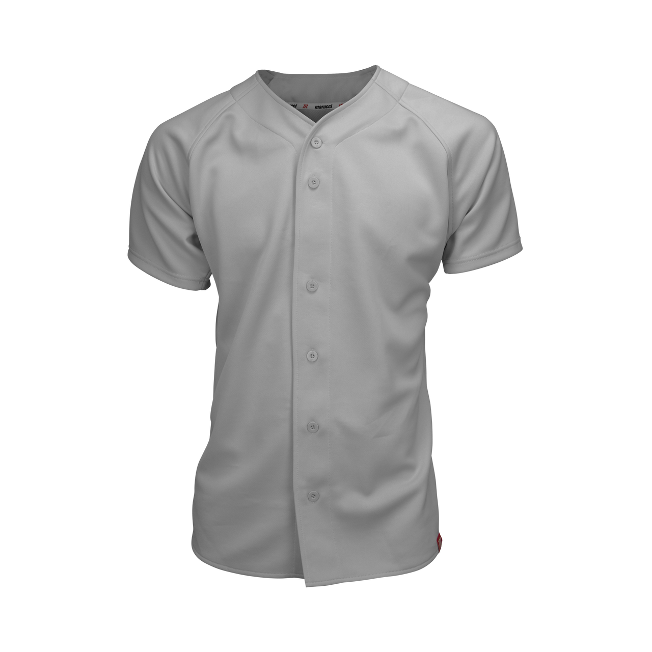 Marucci Full Button Jersey Gray Large