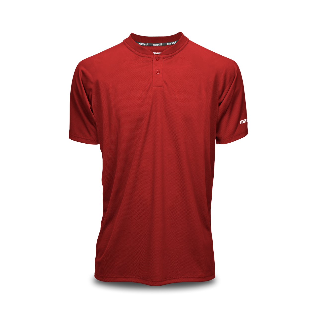 Marucci Solid Two Button Jersey Red Small