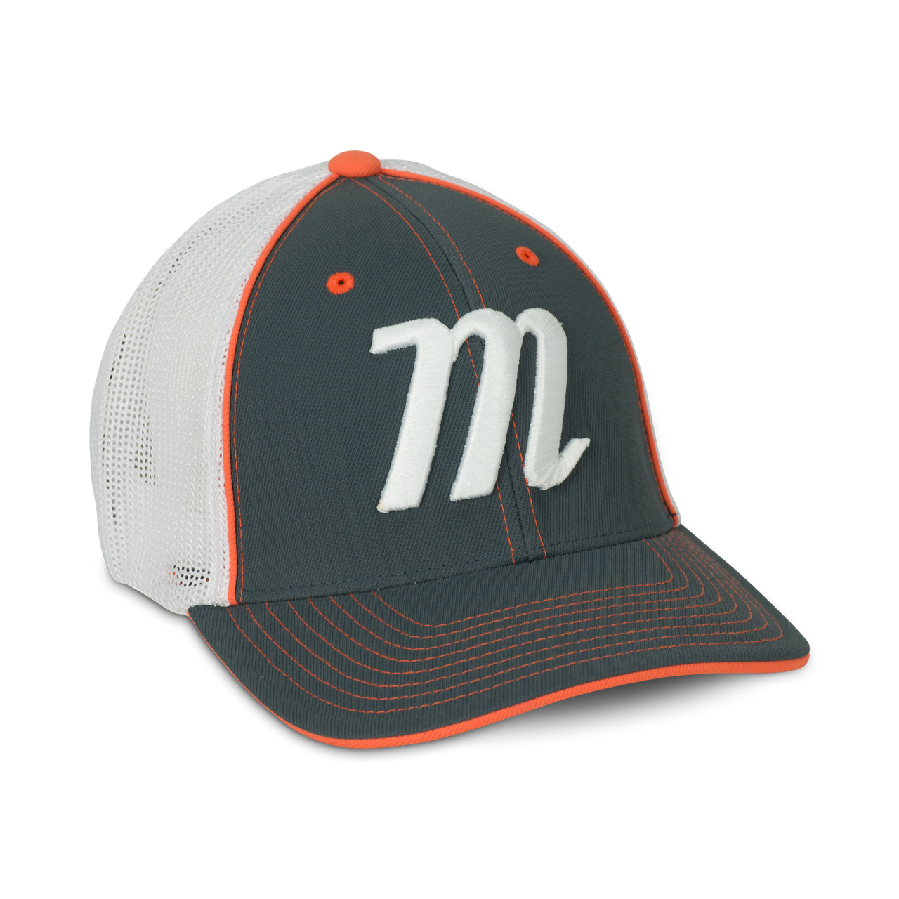 Marucci Trucker Stretch Fit Hat Gray/Orange Youth