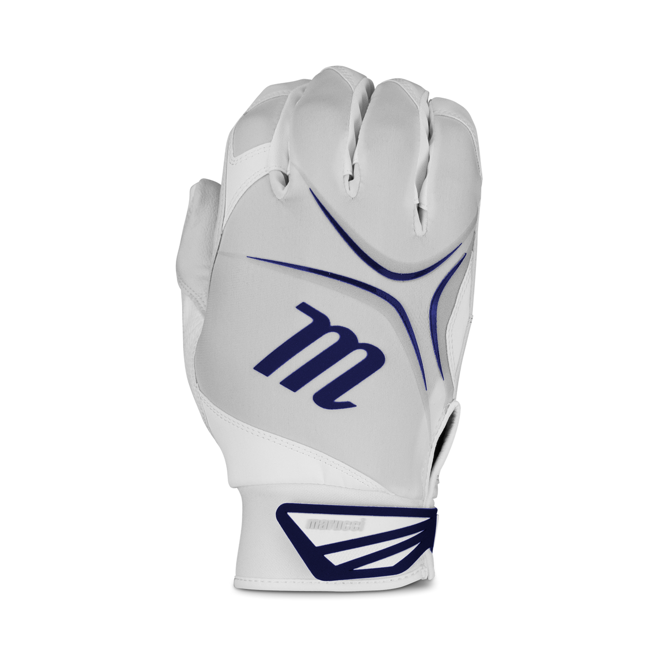 Marucci FX Softball Batting Gloves White/Navy Blue Large