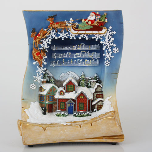 10 5 led lighted musical holiday village book christmas st patrick s lighted decorations