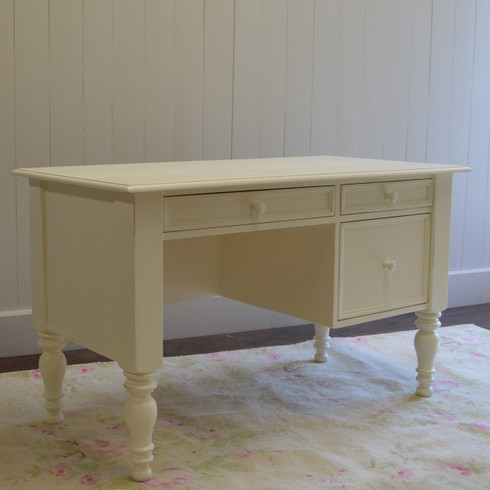 Cottage Desk English Farmhouse Furniture Manufacturing Ann Cottage Desk French White