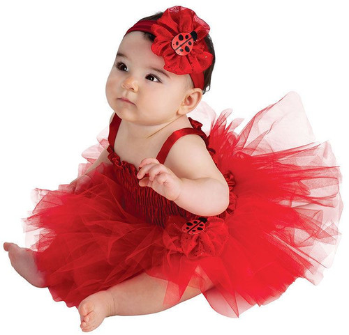 ladybug red dress tutu bug girls infant newborn baby halloween costume 6m 9m