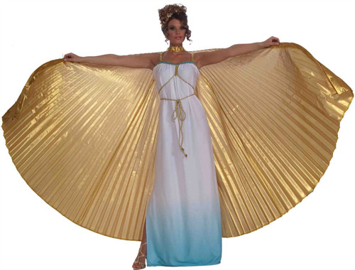 isis egyptian goddess gold theatrical wings adult womens halloween costume accessory
