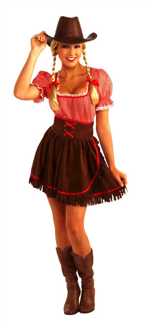 cowgirl cutie sexy wild west womens country western halloween costume one size