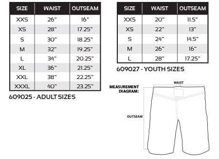 Mma Shorts Size Chart