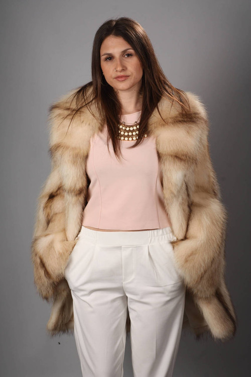 Beige Raccoon Fur Coat Beige Raccoon Fur Coat