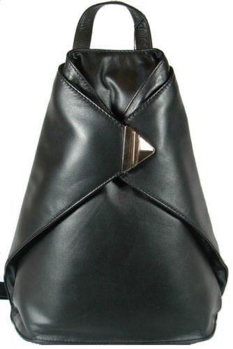 Visconti 18258 Soft Leather Triangular Women Backpack Handbag Soft Leather Triangular Women Backpack Handbag Shoulder Bag Purse Image 1