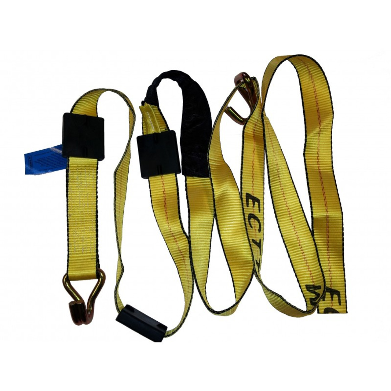 ECTTS 10' Car Hauler Straps With Double J Hooks, Tire Grippers, And ...