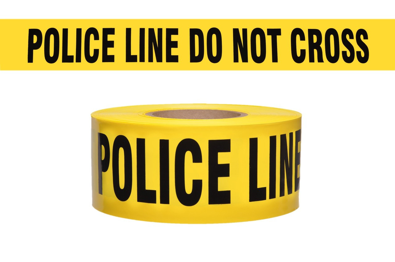 Barricade Tape, Police Line Do Not Cross 3" x 1000 ft, 2.4 mil