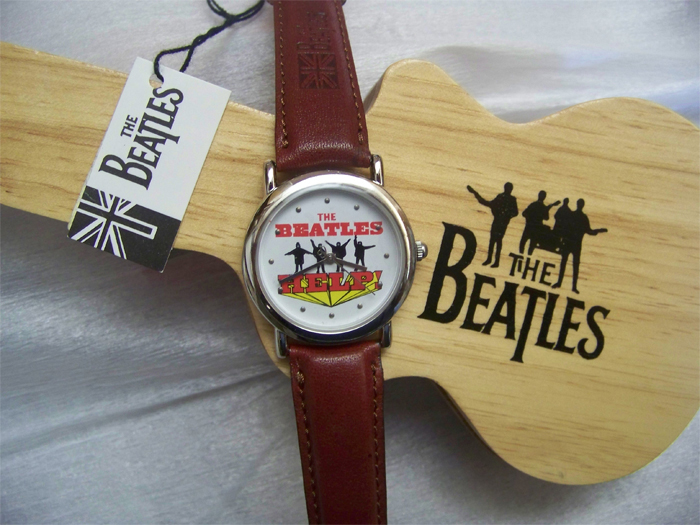 The Beatles Help Watch in Wooden Guitar display case B00101