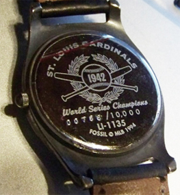 St. Louis Cardinals Fossil Watch Vintage 1942 World Series Champions