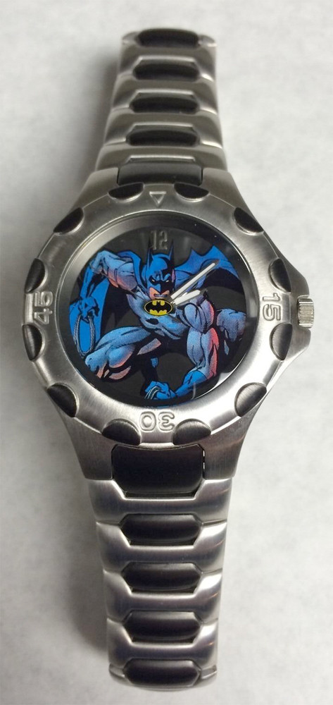 Fossil Batman Watch Colorized Mens Li2054 Wristwatch Ltd Ed, PreOwned