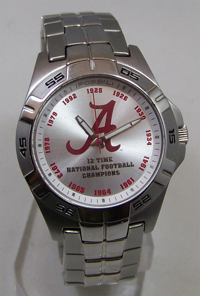 Alabama Crimson Tide Fossil Watch 1st 12 College Championships Watch