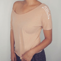 RBLL Buff Vintage Off Shoulder Slouchy Tee