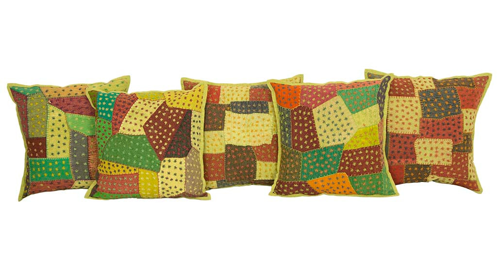 AamiraA Kantha Multicolor Patchwork Green Cushion Covers Decorative Extraordinary Multi Color Decorative Pillows AamiraA Kantha Multicolor Patchwork Green Cushion Covers Decorative Extraordinary Multi Color Decorative Pillows