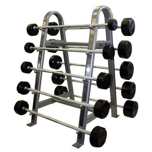Troy TSBR Rubber Encased Barbell Set with Rack
