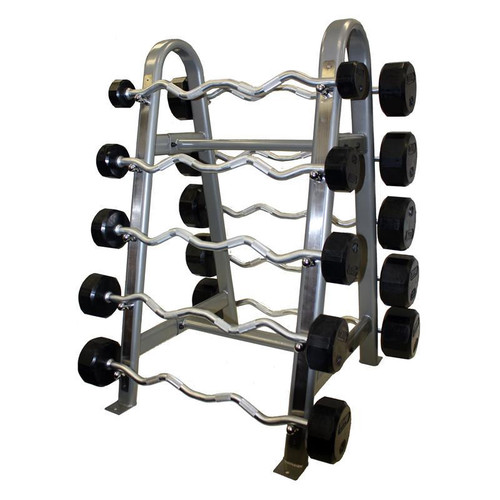 Troy TZBR Rubber Coated Fixed Barbell Set with Rack
