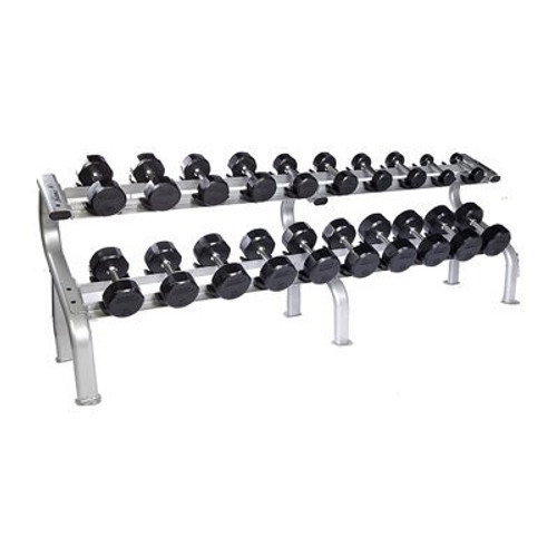 Dumbbell Set with Rack - Rubber - Troy