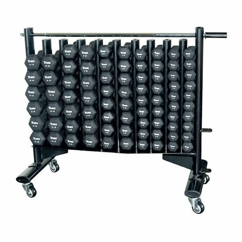 York Fitbell Neoprene Dumbbell Set w/ Rack