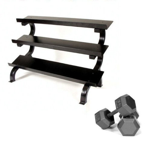 Troy USA Sports Hex Dumbbells with Rack