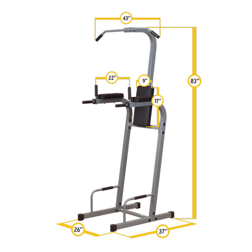 Body Solid BFVK10 VKR Station Dimensions