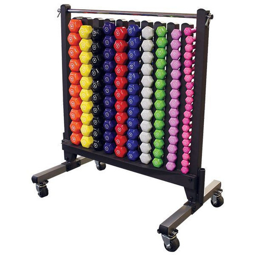 Body Solid Vinyl Dumbbells w/ Rack